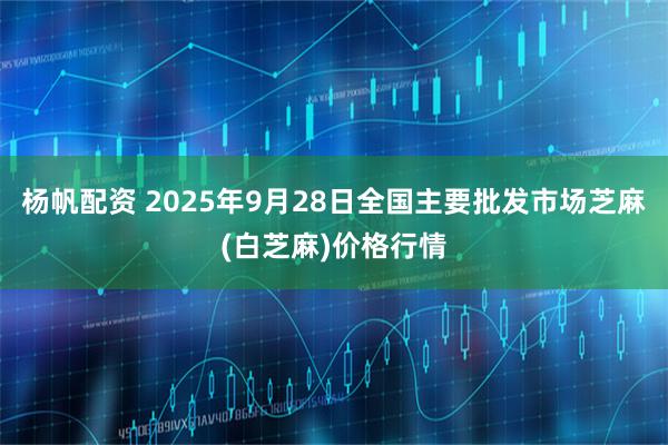 杨帆配资 2025年9月28日全国主要批发市场芝麻(白芝麻)价格行情